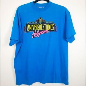 90s Vintage Universal Studios Hollywood Neon Sign Single Stitch Graphic T-Shirt